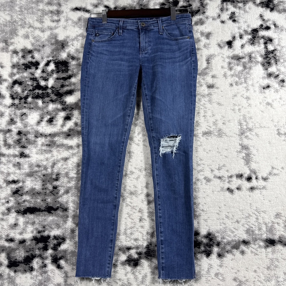 Adriano Goldschmied Legging Ankle Jeans Womens 27R Distressed Skater Stretch